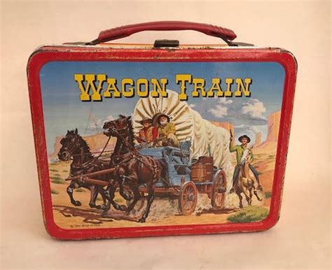 wagon train metal lunch box|Wagon Train Lunch Box .